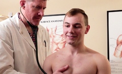 Stepuncle watches as bottom twink is bred
