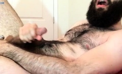 Hairy Man's Masturbation, Anal Play and Prostate Milking