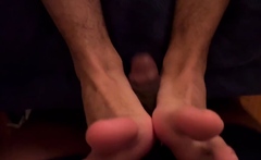 Interracial foot fetish sex with a sexy brunette