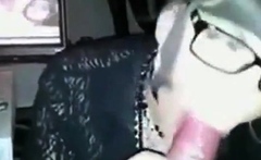 Crossdressing Secretary Gives Amateur Blowjob on Webcam