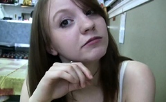 Toilet slut sucking cock